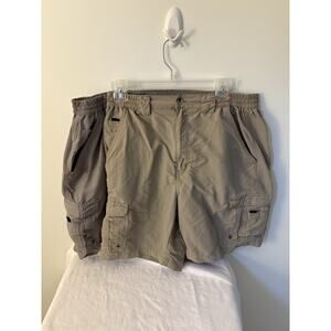 World Wide Sportsman Shorts Mens 34 Cargo Nylon Outdoor Fishing Hiking Pockets
